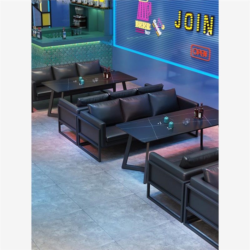 工业风酒吧卡座沙发咖啡西餐厅清吧音乐餐吧小酒馆餐桌椅组合商用