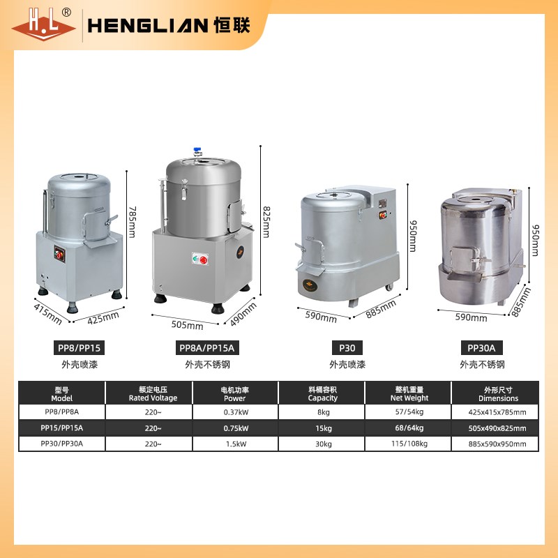 恒联 土豆脱皮机商用 全自动电动马铃薯红薯芋头磨皮去皮清洗机