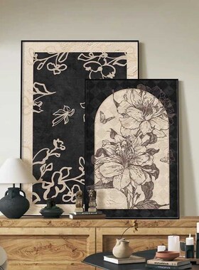 中古风电表箱装饰画法式复古客厅遮丑落地画桌面斗柜摆画挂画壁画