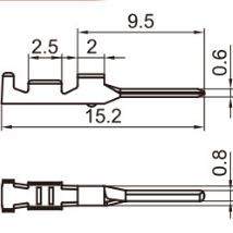 红星接插件HX20034-RT (JWPF) 防水条形连接器(2.0mm) 一盘8000只