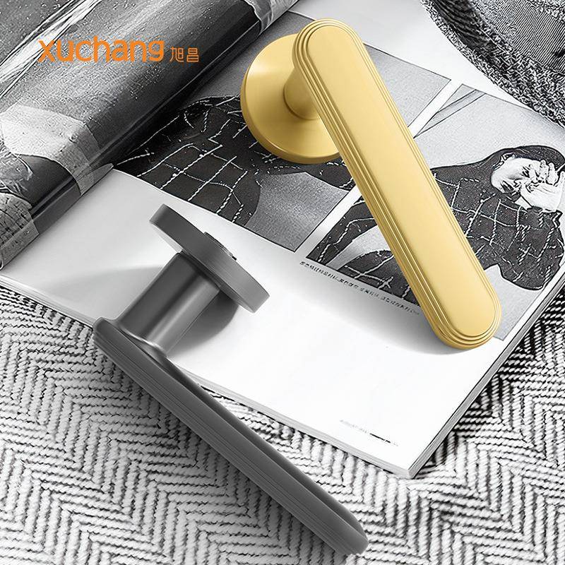 厂家直销家用室内房门锁卧室黑色实木门执手锁具卫生间静音分体锁