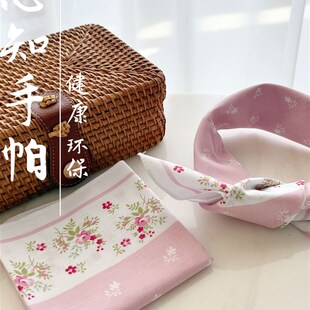 女士手帕全棉印花手绢方巾经典覆古雅致