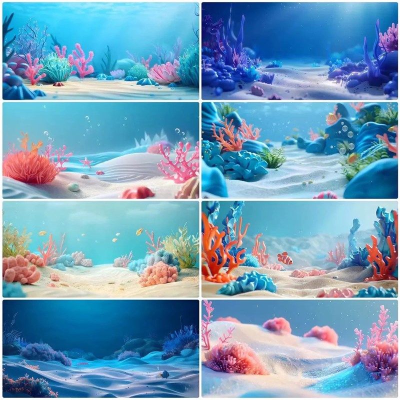 鱼缸背景贴纸3d立体高清图5d水族箱海底珊瑚造景装饰画正胶壁纸贴,家居饰品,玻璃膜/贴,淘宝优惠券,粉丝福利购,淘宝优惠卷