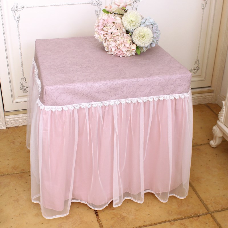 皮革防油防水防划蕾丝全包桌布长方形茶几方桌麻将机罩床头柜桌罩