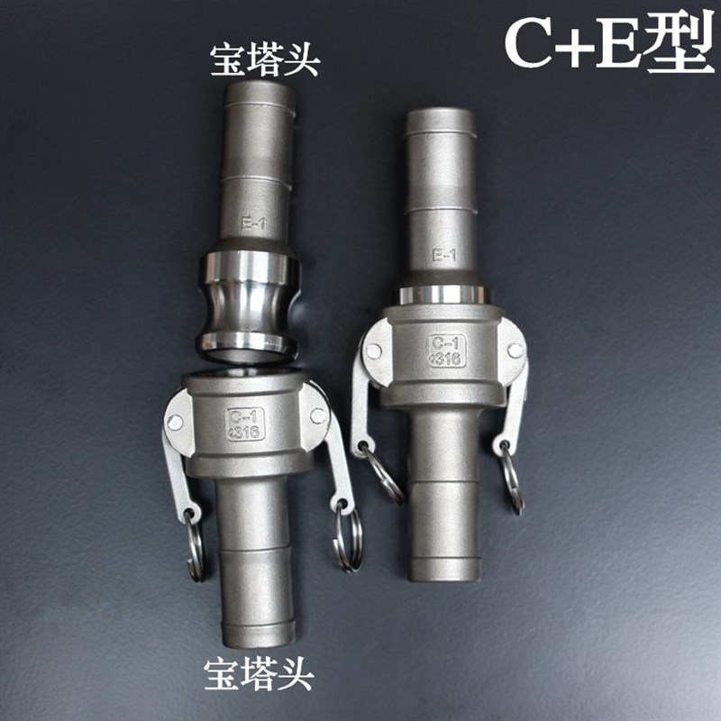 304C型E型套装不锈钢快速接头316工业高压油压软管道油罐车活接头