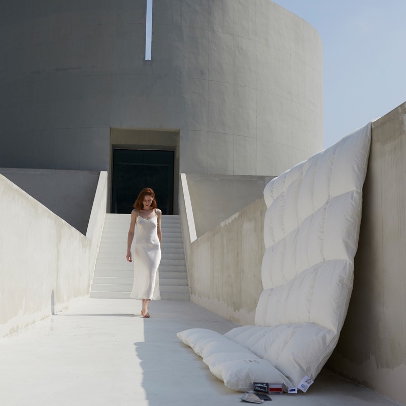 皇室御用波兰进口95白鹅绒冬被保暖羽绒被180支静音全棉加厚被子