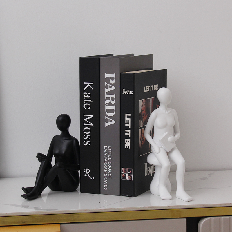 现代简约抽象艺术设计师摆件创意人物书架书挡家居客厅酒柜装饰品