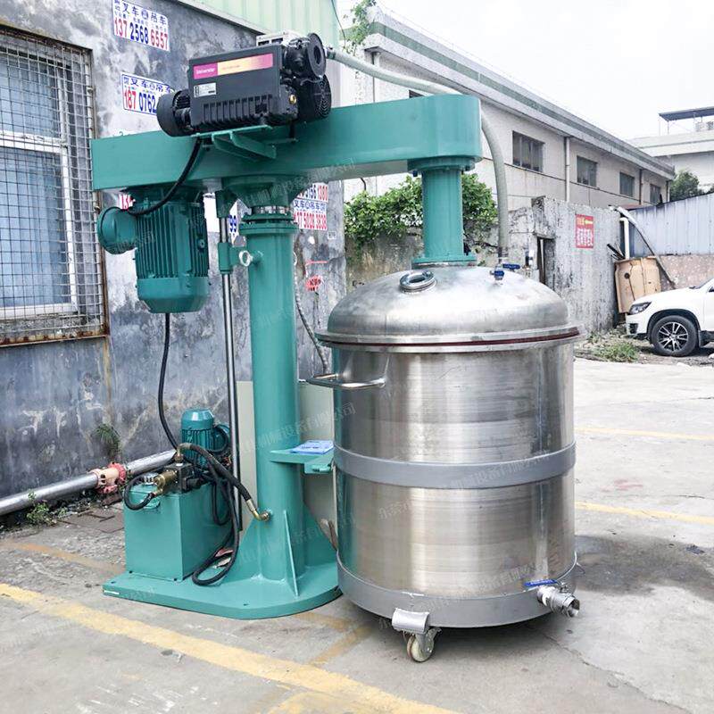 小型防爆美缝剂真空分散机液压升降导热膏真空搅拌机东莞脱泡机