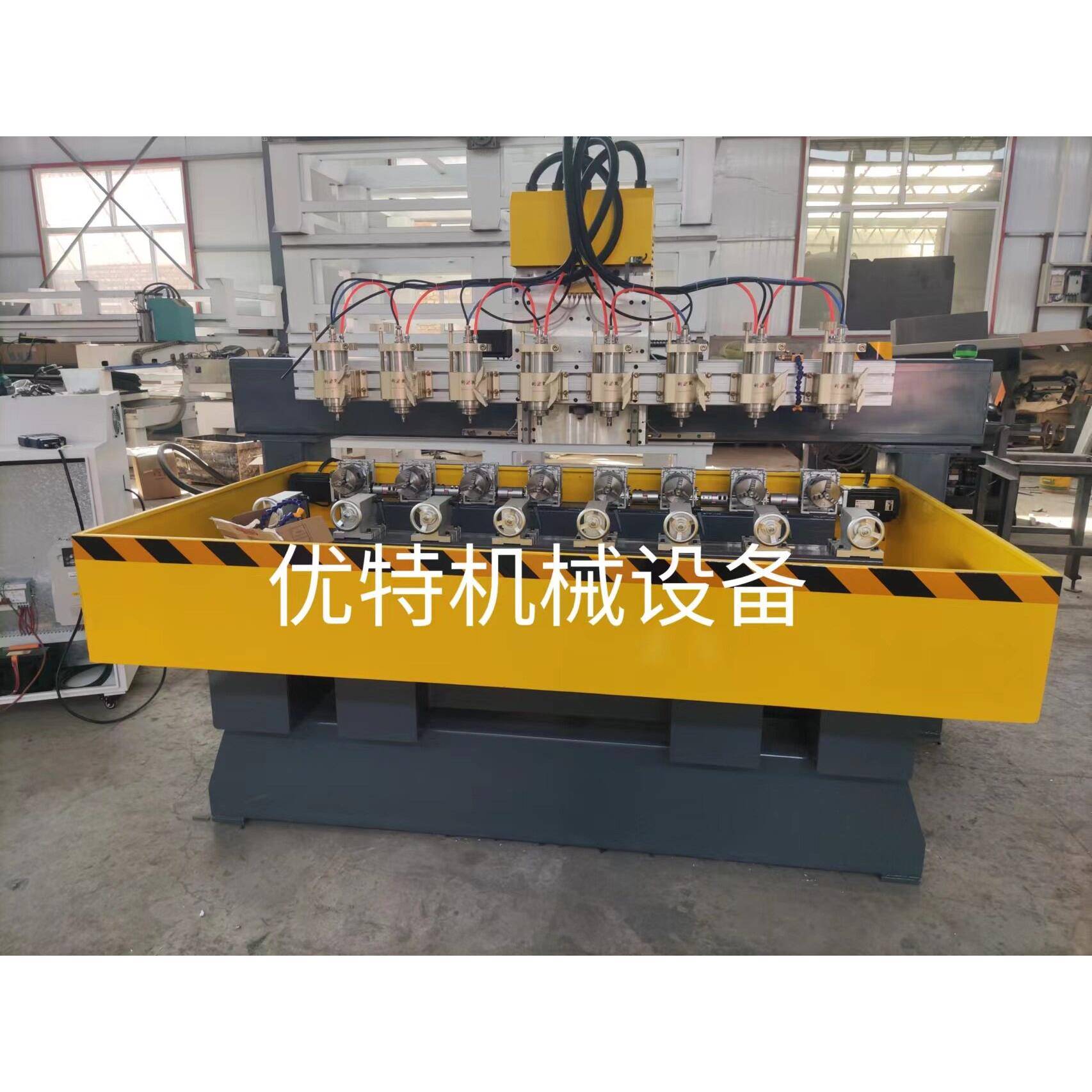 金属石材打孔铣槽雕刻机圆柱立体木工竹筒笔筒弹弓四轴数控雕刻机