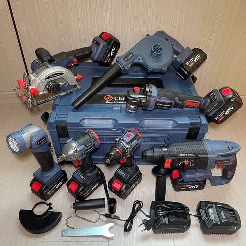 (可1台编号186)跨境外贸其他电动工具锂电工具套装7件套A