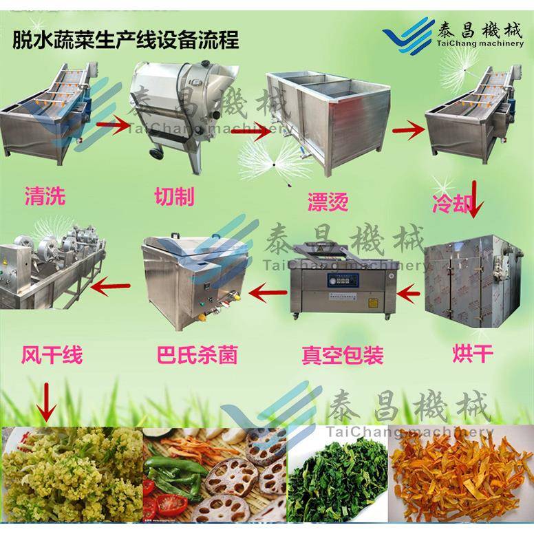 自动油豆角漂烫机 蔬菜漂烫杀青流水线 脱水蔬菜干加工设备