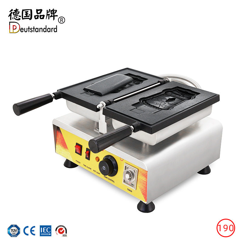 冰淇淋鲷鱼烧机人脸石华夫饼化石饼人化石造型雪糕皮冰淇淋壳华夫