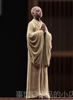 高档中国风创意紫新砂禅宗小尚桌面，饰品，书房客厅，办公和室陶