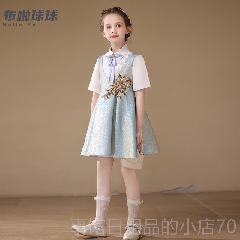 高档出儿童合唱演服夏季六一舞台主持人表演服学装中小生国风套朗