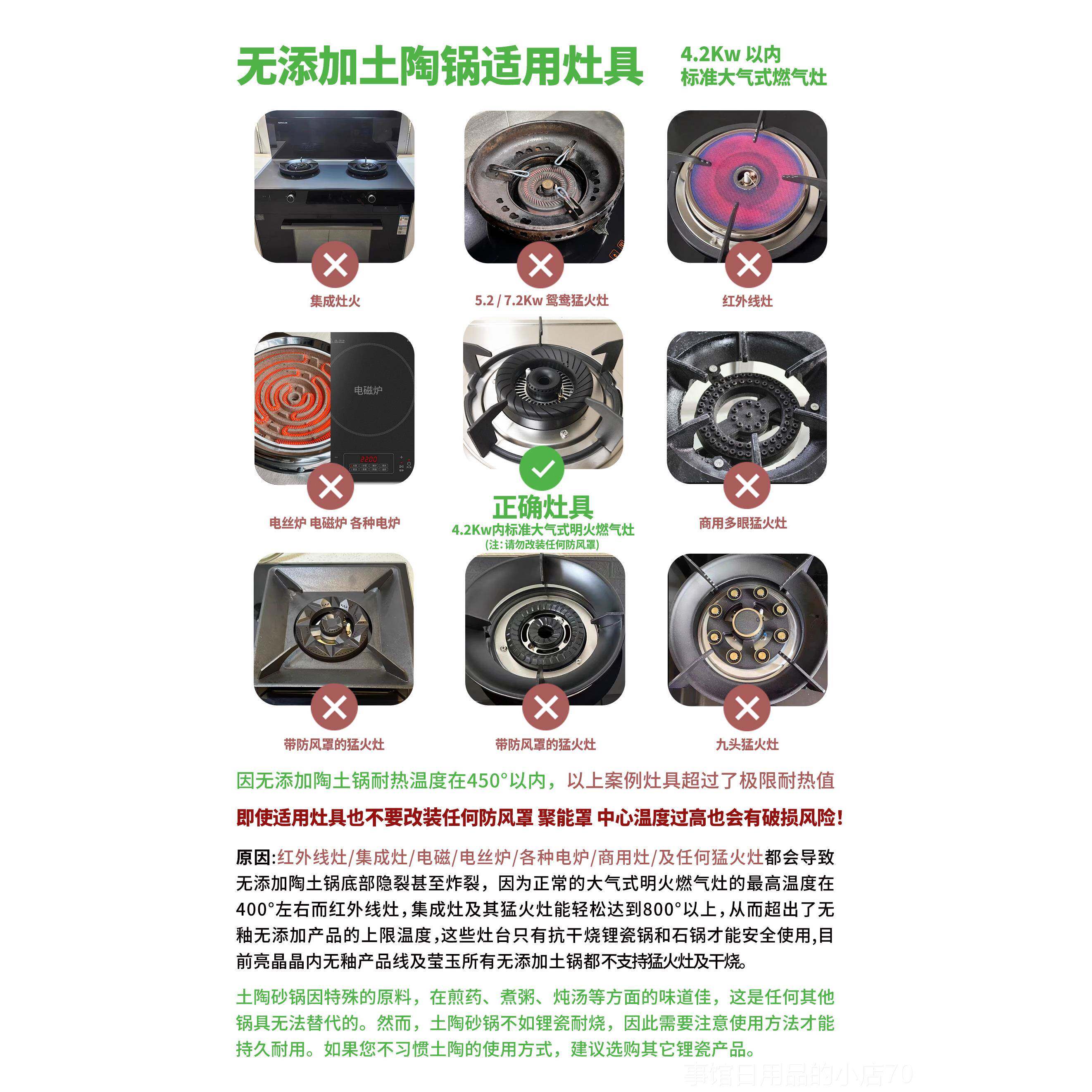 高档汤煲炖锅熬土砂锅无内釉无涂层广式天然粥家用燃气平定