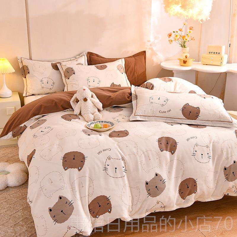 高档全定做订制棉纯棉磨毛榻榻米四件高床低上下铺儿童卡通定套制