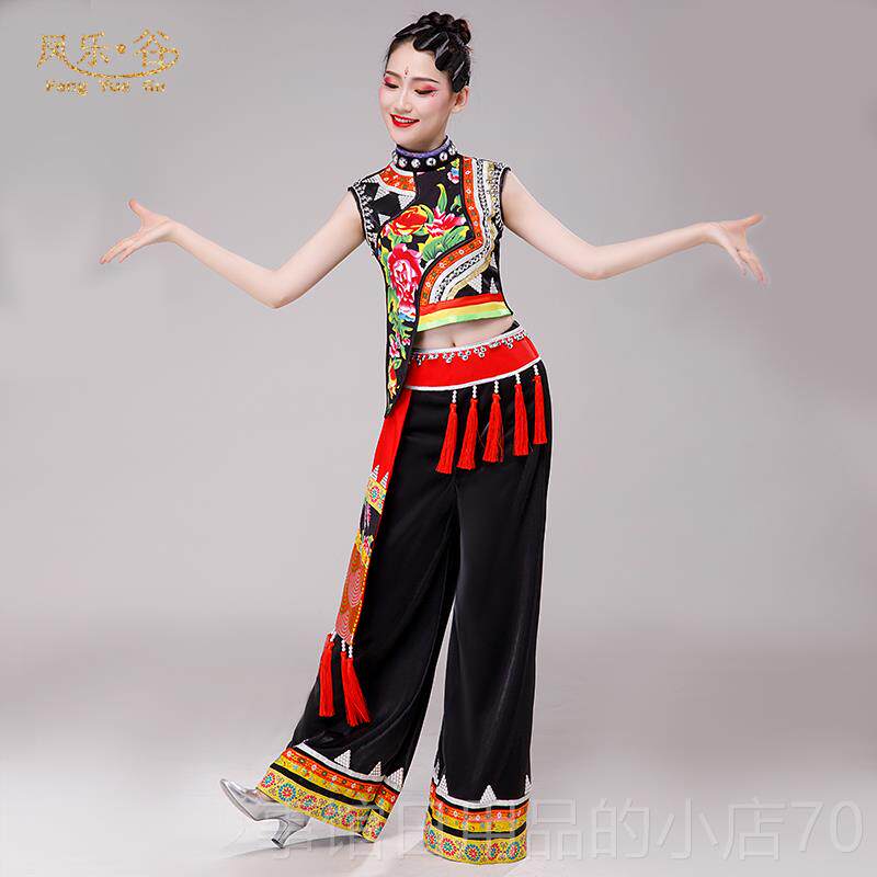 高档民族服装少，成人彝族服装，女彝族蹈服，数民族舞蹈装服舞装