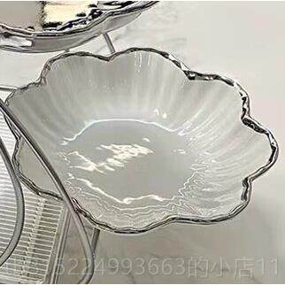 正品新厅中式陶瓷轻奢果盘多层创意客茶家零食盘用高端202几2水果