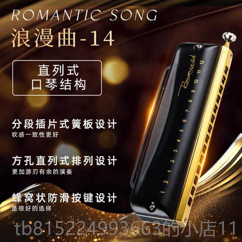 正品EAST4TOP业东方鼎16孔1浪漫曲半音阶口琴专级演奏直列孔式口