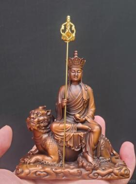 正品韩川全祈愿家藏菩萨饰品金小铜佛像便携佛佛寺祭拜车饰地品