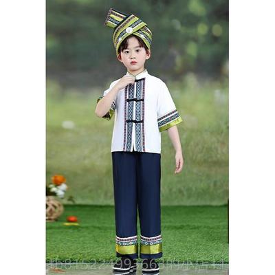 正品月三儿族童少数民三族服装广壮西族瑶族土家族男女童彝族苗演