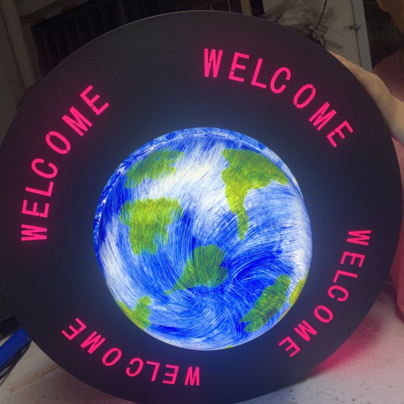 模块灯台球厅电玩城KTV背景墙过道墙壁装饰壁灯游戏厅VR室店铺灯