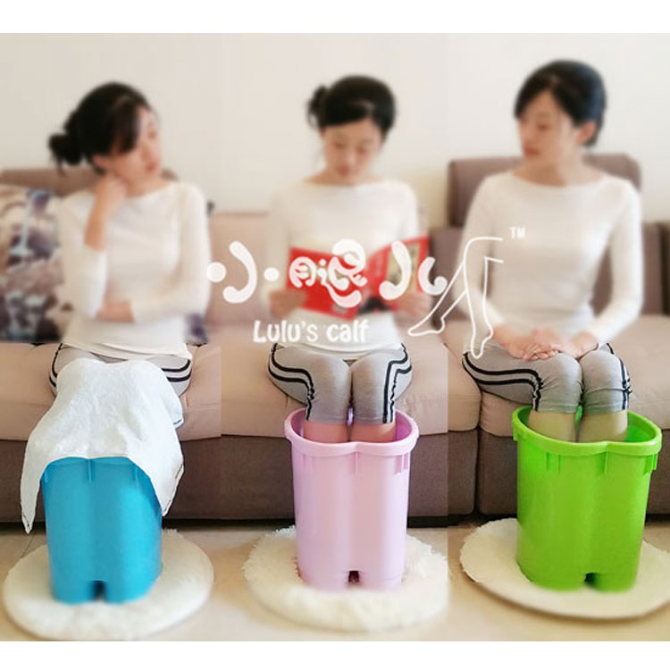 小腿儿浴腿桶泡小腿足三里细高省水加高脚厚按摩足底塑料足浴桶