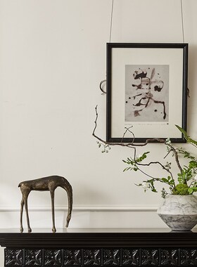 宋代美学软装别墅客厅壁炉豪宅样板房玄关装饰品摆件软装设计搭配