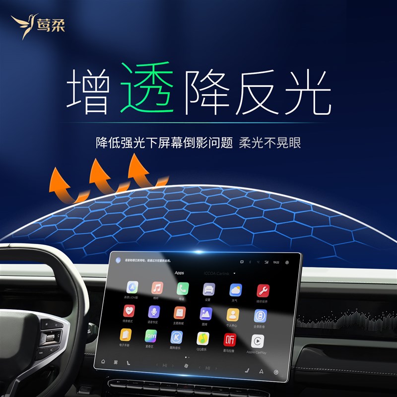 奇瑞捷途自由者中控贴膜屏幕钢化膜车内装饰用品汽车改装配件内饰