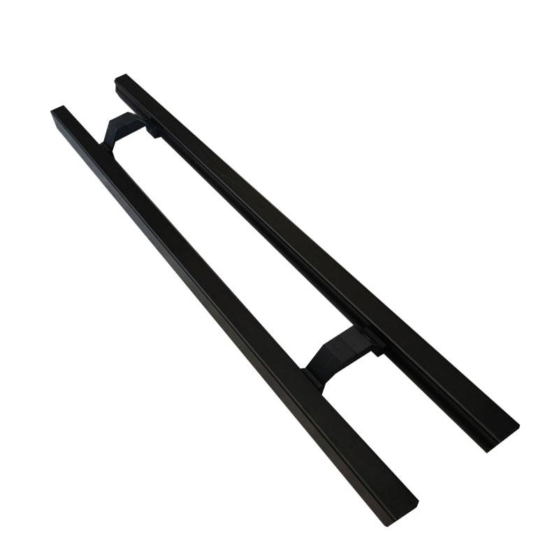 方管玻璃门大拉手铝合金肯德基木门长拉手有框门大门把手灰色黑色