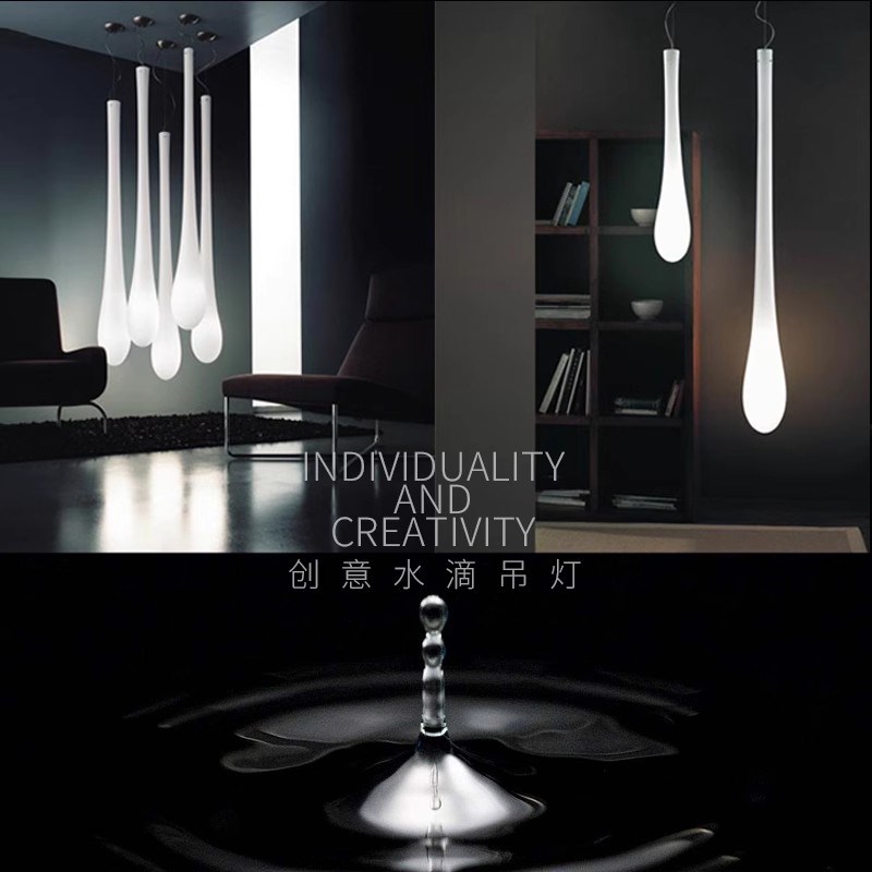 现代简约经典永不过时水滴玻璃吊灯过道吧台灯床头吊灯楼梯悬空灯