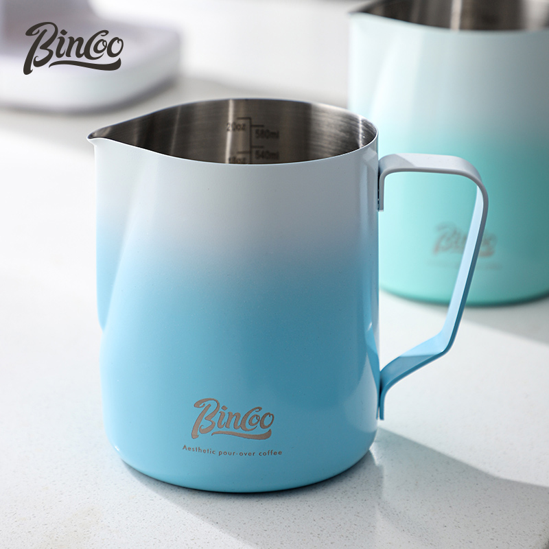 bincoo拉花缸尖嘴拉花杯专业咖啡打奶缸奶泡杯专用刻度牛奶量杯大