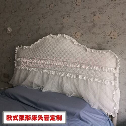 水晶绒夹棉加厚欧式弧形半圆床头套特大软包床头罩任意规格定做