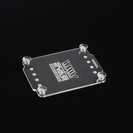 汽车年检车标贴架RAYS内饰品保险支架装饰前挡玻璃吸盘式静电贴袋