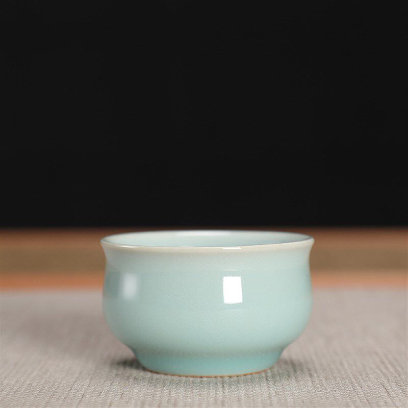 龙泉市青瓷陈相源手工功夫小茶杯品茗杯主人杯茶碗茶具朱砂胎弟窑