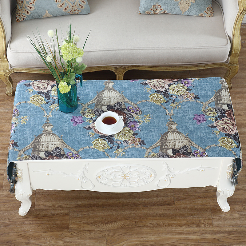 欧式茶几垫桌垫布艺茶几电视柜桌布加厚小奢华红木茶几布写字台布