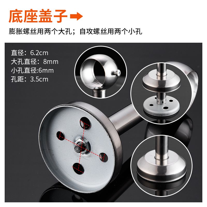 3米米5米加长阳台固定式吊杆晾衣架不锈钢管挂衣杆吊顶晒衣架