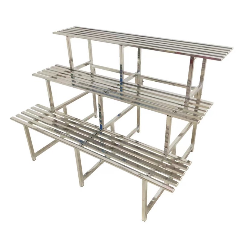 不锈钢花架多层阶梯式落地阳台花架多肉花架子室内客厅室外花盆架