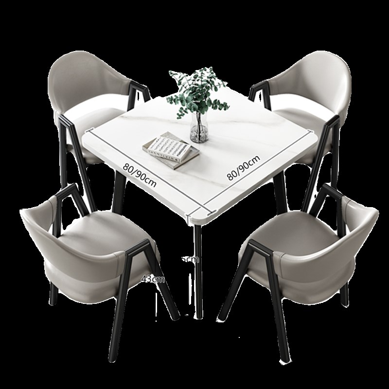 现代简约接待洽谈桌椅家用小户型餐桌阳台休闲正方形简易桌子