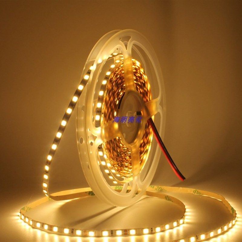 LED单色灯带2835高亮120灯/米灯条裸板暗槽柜台广告展示装饰灯光