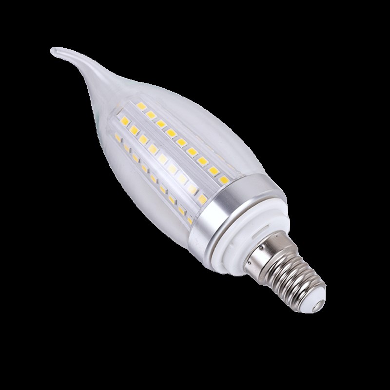 欧谱斯家用led灯泡e1小螺口银色拉尾1W1W节能尖泡水晶吊灯光源