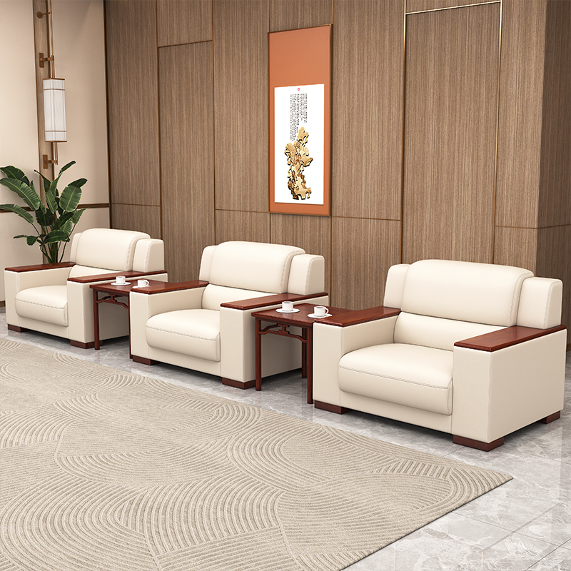 贵宾接待厅沙发会议室商务沙发办公室会客室大会堂单人位茶几