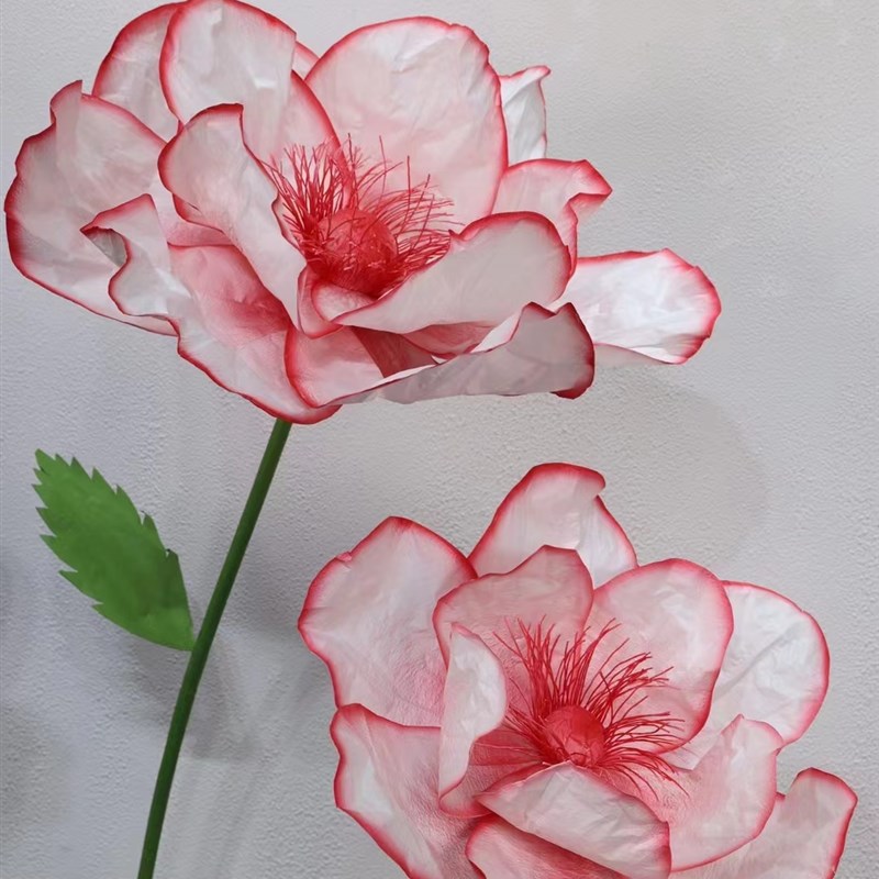 婚庆道具纹边花手工路引纸花橱窗美陈婚礼布置装饰成品彩绘纸花