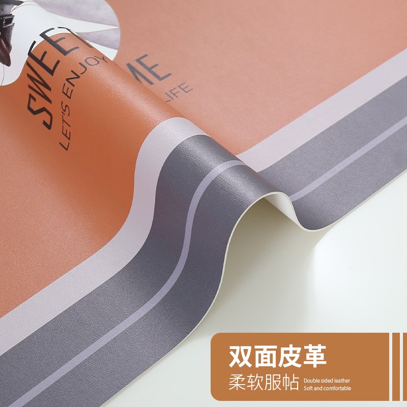 床头柜垫子防水防烫桌布免洗盖布长方形台布 PVC皮革防尘保护罩