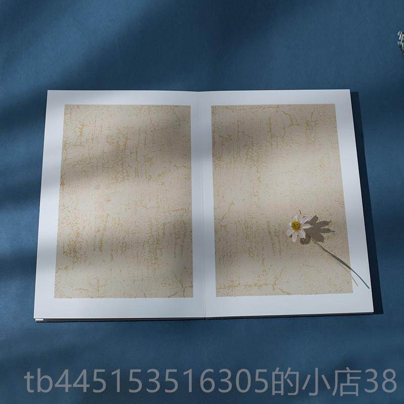 正品蜡染国页展册页奏折式本子折子白洒金半生熟宣空六纸本小楷硬