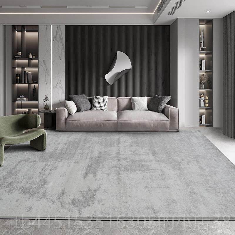 正品代简约地床毯客厅卧室地垫北欧高级边感欧式毯现黑白灰茶几毯