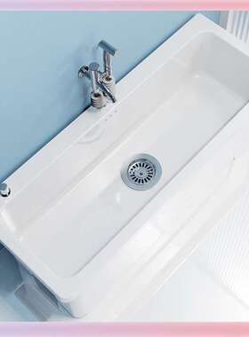 W9YX简约大尺寸拖把池阳台卫生间拖布池陶瓷家用墩布池1米