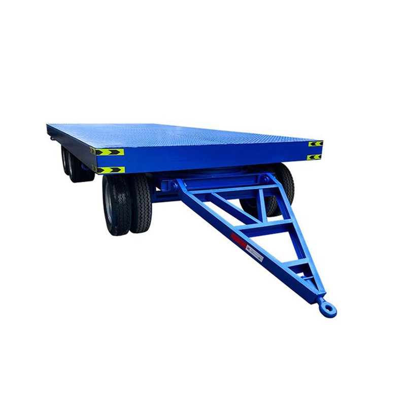 叉车牵引平板车5吨10吨20吨工厂车间货物搬运使用无动力平板拖车