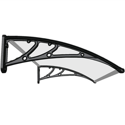 铝合金透明雨篷耐力板遮阳遮雨棚家用无声雨搭蓬门阳台窗户挡雨棚