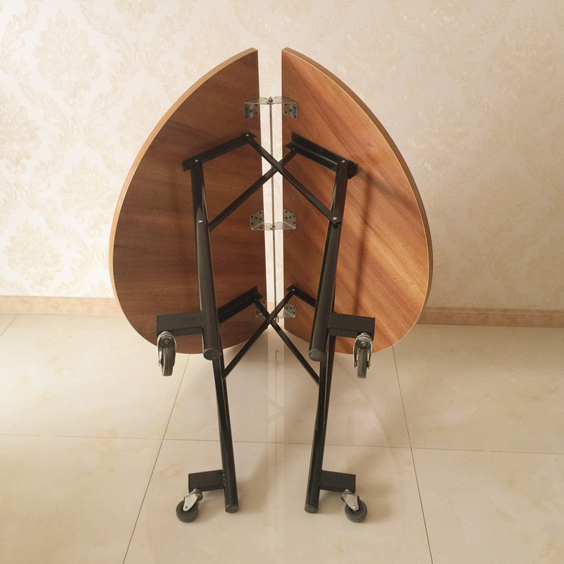 8人10人20实木圆形餐桌家用饭桌1.5/1.8/2.2米酒店折叠圆桌带转盘